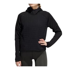 Adidas Climawarm Quilted Half Zip Long Sleeve Athletic Top Hoodie Sweater Black